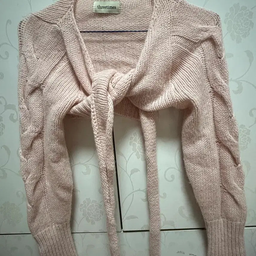 [BUNJANG] 3 Times Bambi Bolero Pink Cardigan / 실사추가) 쓰리타임즈 밤비 볼레로 핑크