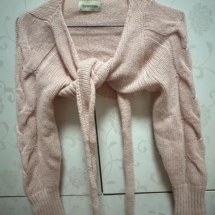 [BUNJANG] 3 Times Bambi Bolero Pink Cardigan / 실사추가) 쓰리타임즈 밤비 볼레로 핑크