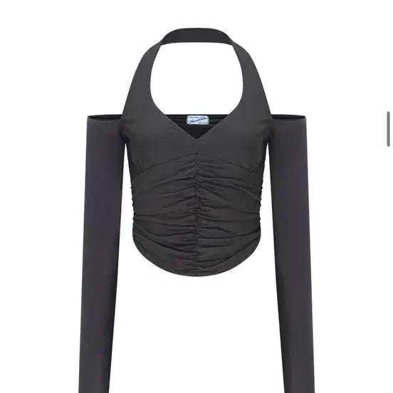 [BUNJANG] Please No Follow Riley Mesh Shirring Long Sleeve Top / 플리즈노팔로우 Riley Mesh Shirring Long Sleeve