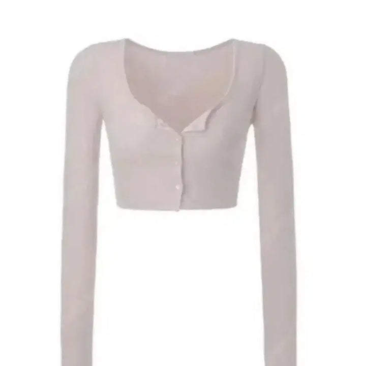 [BUNJANG] 3 Times Baby Cropped Cardigan - Pink / 실사추가) 쓰리타임즈 베이비가디건 크롭 핑크