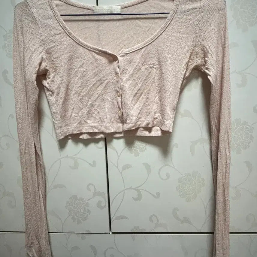 [BUNJANG] 3 Times Baby Cropped Cardigan - Pink / 실사추가) 쓰리타임즈 베이비가디건 크롭 핑크