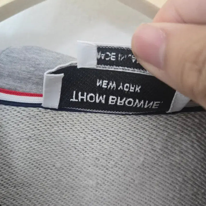 [BUNJANG] Thom Browne Hooded Zip-up Gray Jacket / [4]톰브라운 후드집업 사선완장