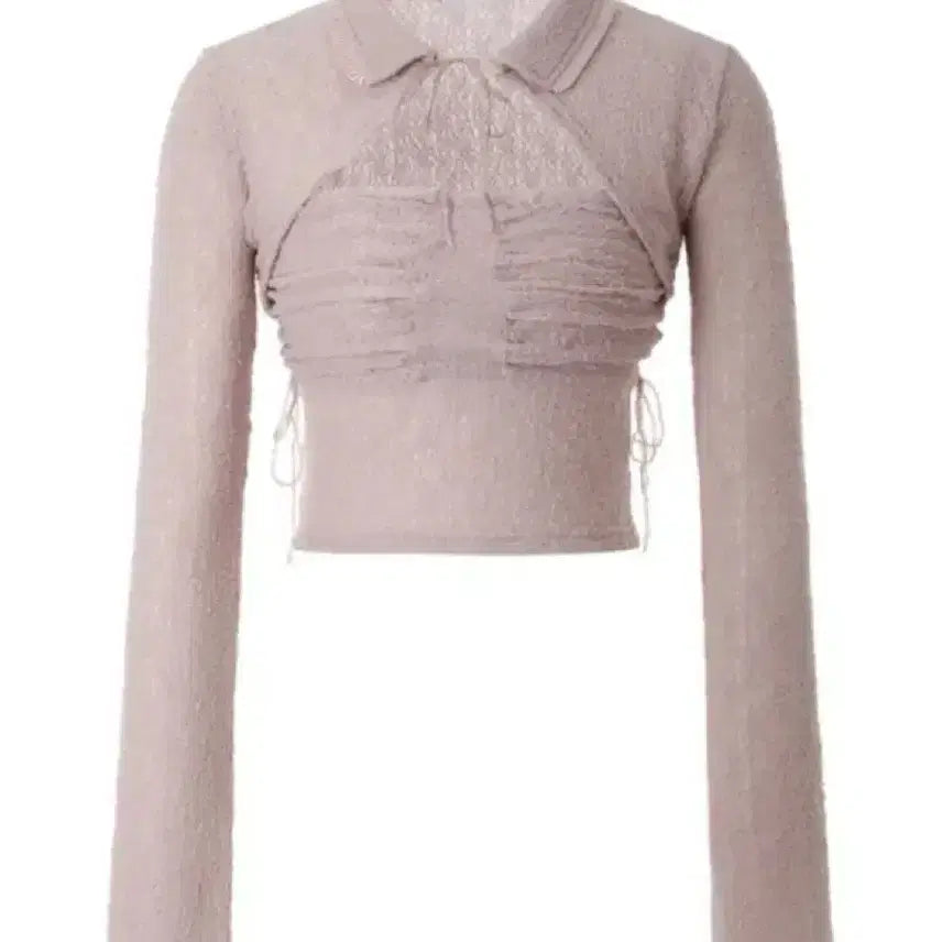 [BUNJANG] 3 Times Dear Bolero Blouse Pink / 쓰리타임즈 디어 볼레로 블라우스 핑크