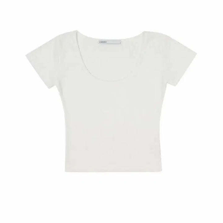 [BUNJANG] Bohemian Seoul Half Ribbed T-shirt White / 보헤미안서울 하프 리브드 티 화이트