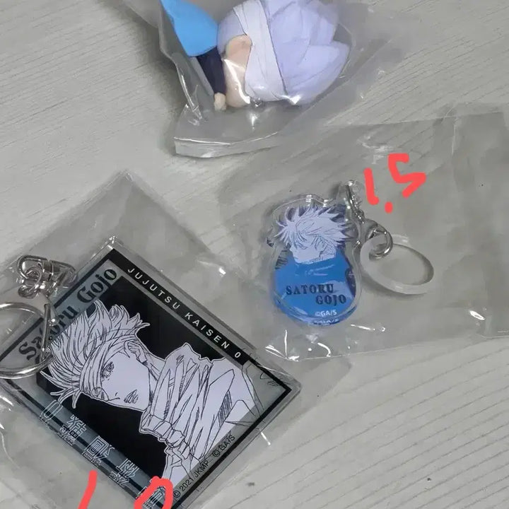 [BUNJANG] Jujutsu Kaisen Gojo Satoru Original Art Acrylic Keychain / 주술회전 고죠 사토루 원화 아크릴 키링 / 메지루시 / 피규어 굿즈