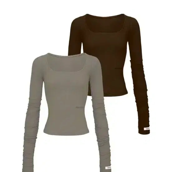 [BUNJANG] Odoer Rib Tee Mocha Color / 오도어 리브티 새상품 모카컬러