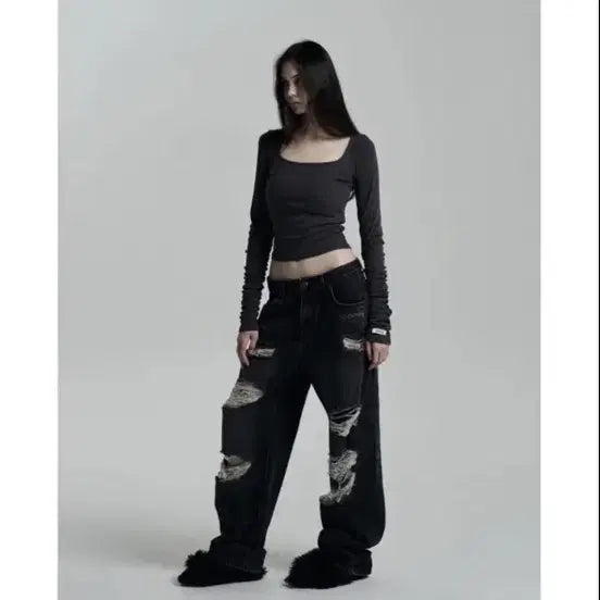 [BUNJANG] Odoer Rib Tee Mocha Color / 오도어 리브티 새상품 모카컬러