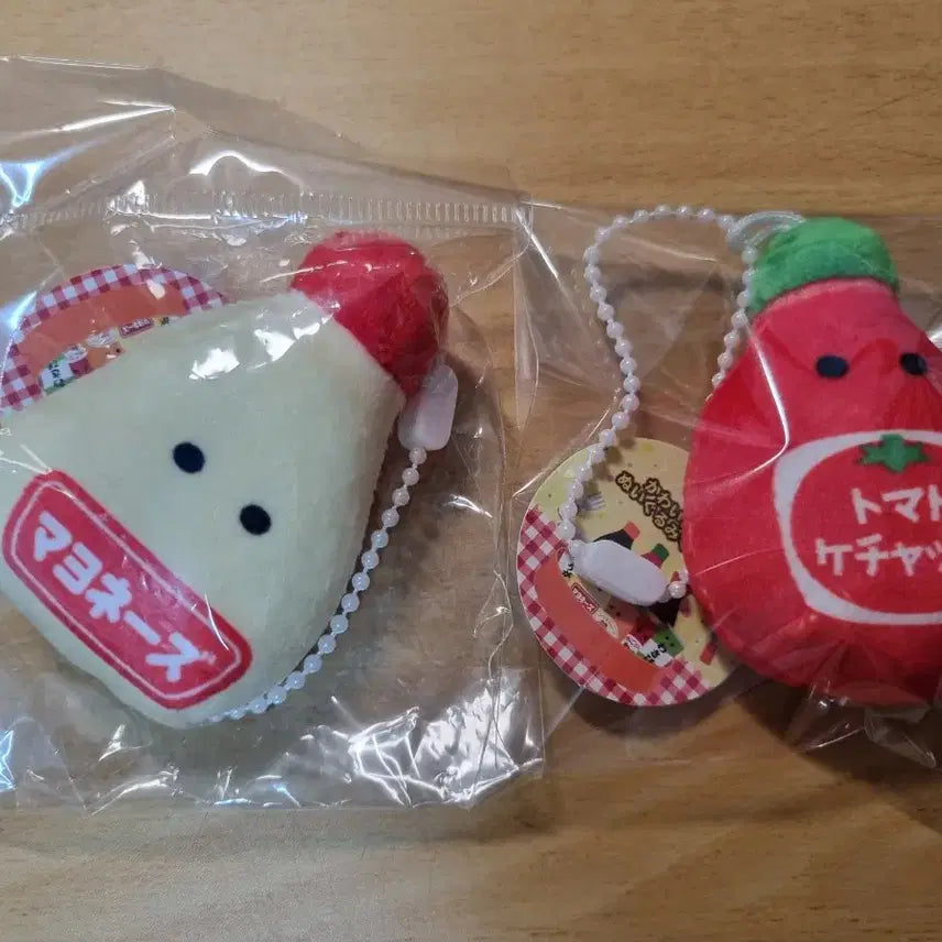 [BUNJANG] Japanese Sauce Plush Keyring (Ketchup, Mayonnaise) / 일본 소스 봉제인형 키링 케찹 마요네즈