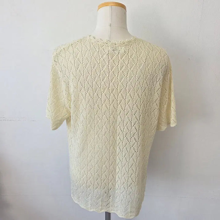 [SOLD OUT] 빈티지 만원샵 CP 아이보리 레이스 리본 가디건