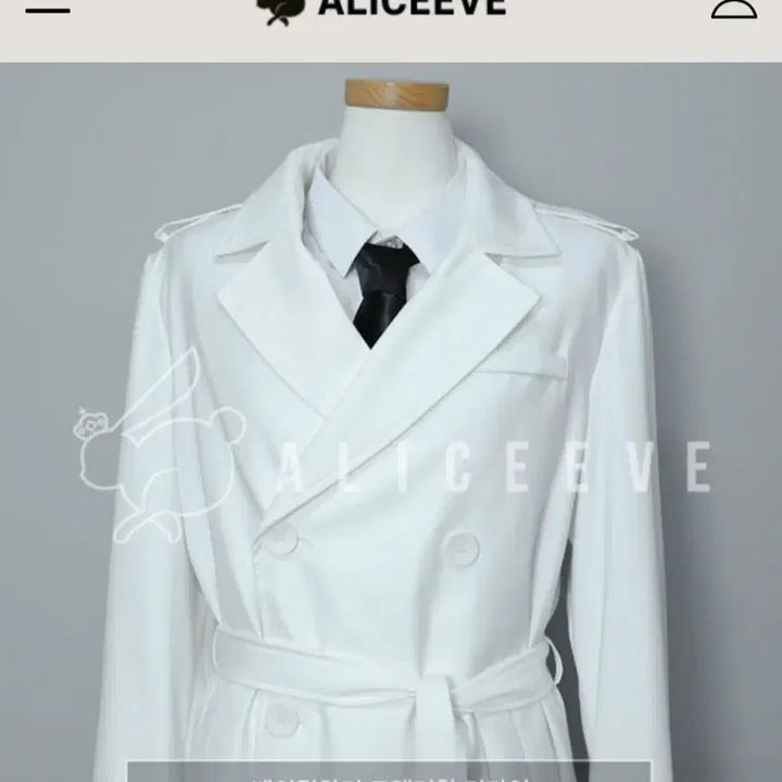 [SOLD OUT] [급처]앨리스이브 화이트 트렌치 코트 전독시 김독자 코스프레