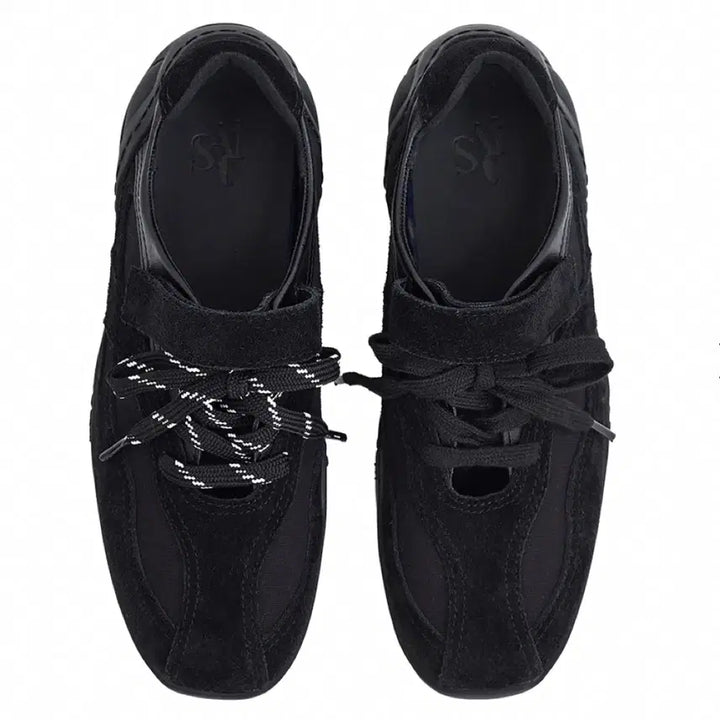 [BUNJANG] Saint Satin 6cm Cowhide Lace-up Mary Jane Sneakers / (세인트새틴6cm)바인 소가죽 레이스업 메리제인 스니커즈225