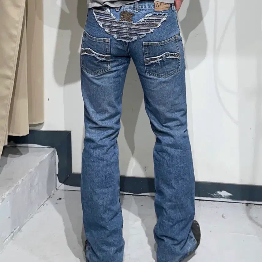 [BUNJANG] Vintage Armani Jeans Boots Cut Denim / Vintage Armani Jeans Boots Cut Denim