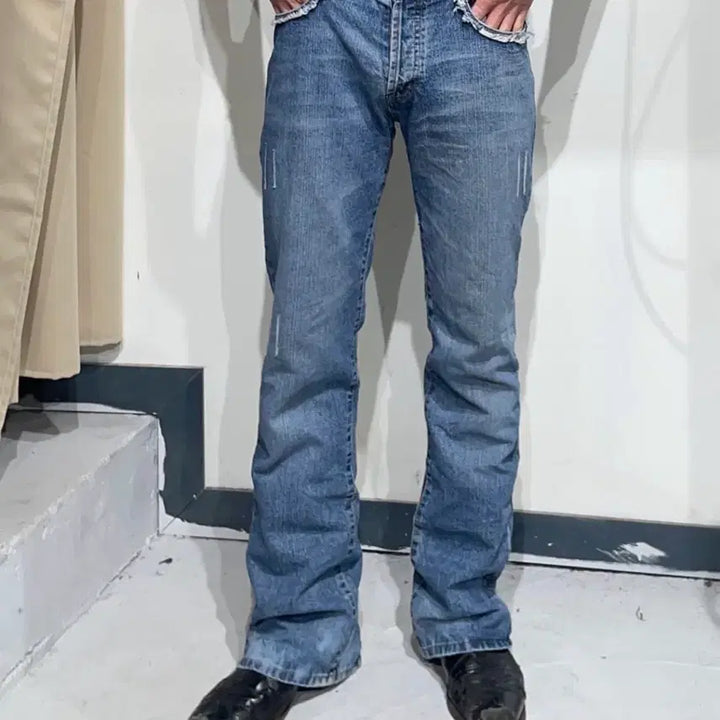 [BUNJANG] Vintage Armani Jeans Boots Cut Denim / Vintage Armani Jeans Boots Cut Denim
