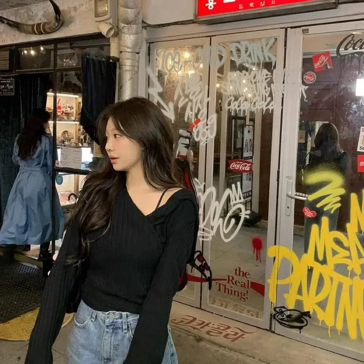 [BUNJANG] Berni Market More Hoodie Top Black / 베르니 마켓 모어 후디 탑 블랙