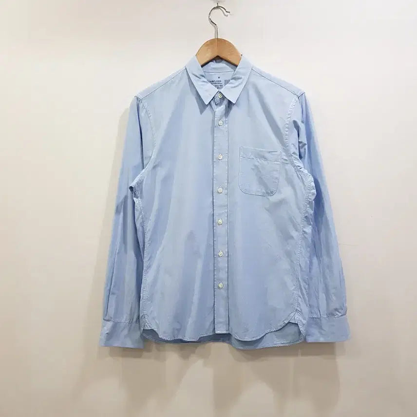 [BUNJANG] 무인양품 MUJI 솔리드 무지 긴팔 셔츠 남M Q168 / 무인양품 MUJI 솔리드 무지 긴팔 셔츠 남M Q168