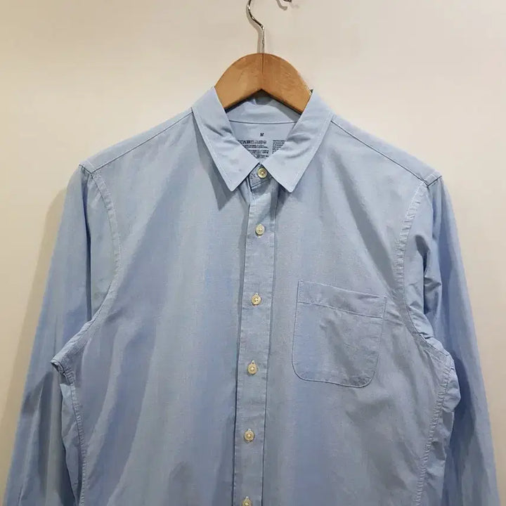 [BUNJANG] 무인양품 MUJI 솔리드 무지 긴팔 셔츠 남M Q168 / 무인양품 MUJI 솔리드 무지 긴팔 셔츠 남M Q168
