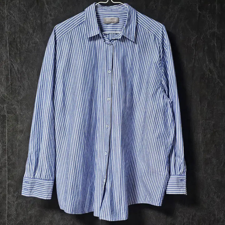 [SOLD OUT] 77/모조에스핀 여성  블루 스트라이프 셔츠