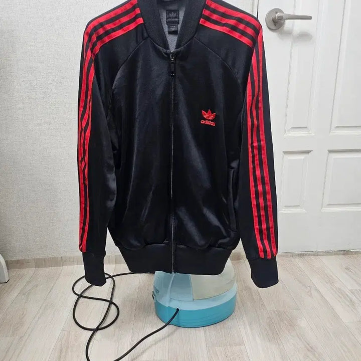 [BUNJANG] Adidas Originals Superstar Track Top Jacket / (100)L 초대장급 아디다스 오리지널 슈퍼스타 [검빨] 트랙탑져지