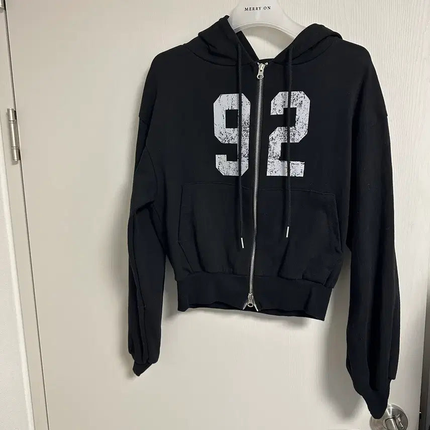 [BUNJANG] Black Two-Way Hooded Zip-Up / 블랙 투웨이후드집업 무배
