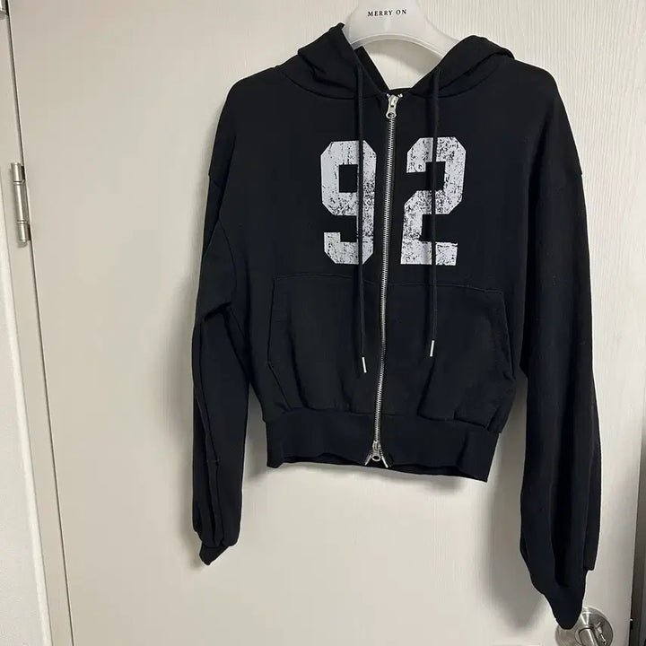 [BUNJANG] Black Two-Way Hooded Zip-Up / 블랙 투웨이후드집업 무배