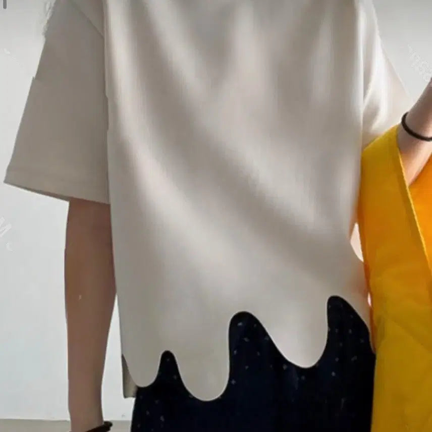 [BUNJANG] White Oversized Summer T-Shirt Blouse / 반팔화이트 면여름 여자오버핏 티 블라우스
