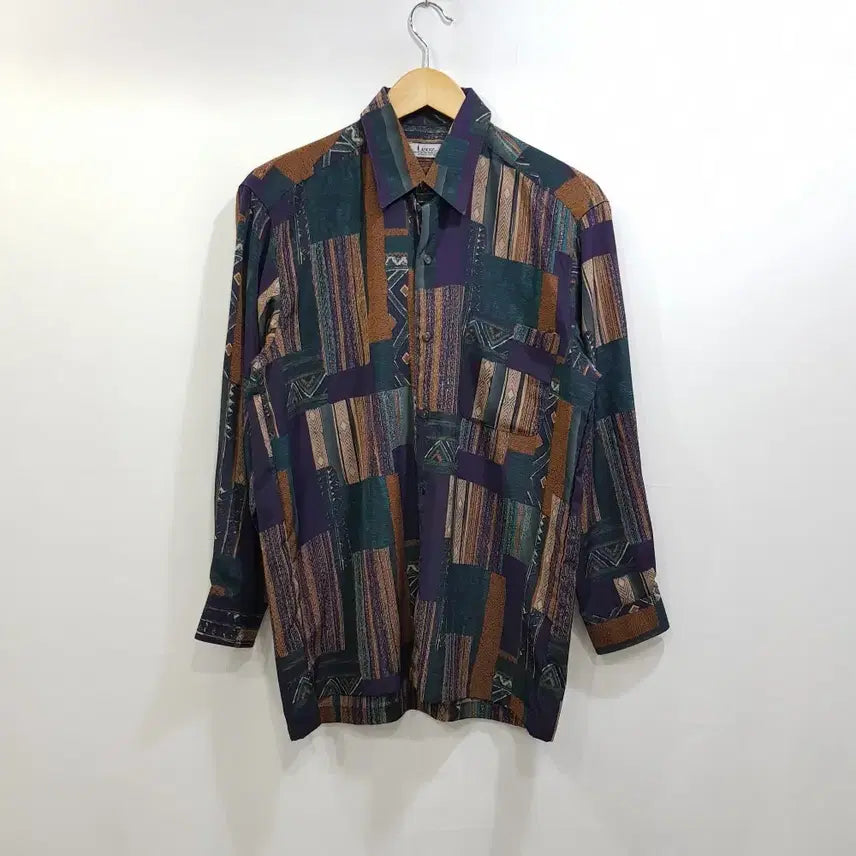 [BUNJANG] Vintage Ethnic Pattern Long Sleeve Shirt Men&