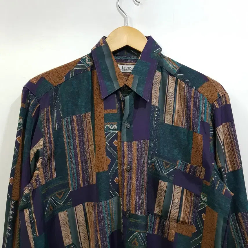 [BUNJANG] Vintage Ethnic Pattern Long Sleeve Shirt Men&