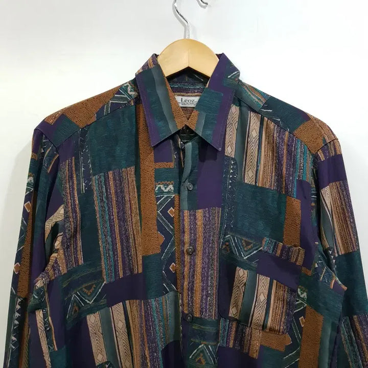 [BUNJANG] Vintage Ethnic Pattern Long Sleeve Shirt Men&
