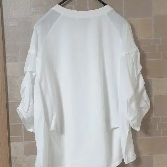 [BUNJANG] White Sleeveless Shirring Top / 여성 흰색소매셔링티(새옷)