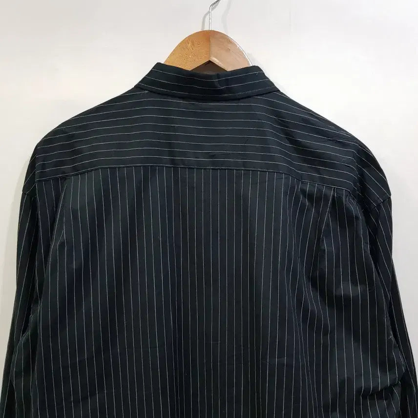 [BUNJANG] Vintage Striped Oversized Long Sleeve Shirt (Men&