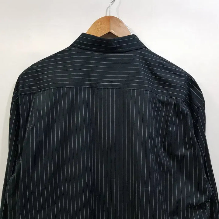 [BUNJANG] Vintage Striped Oversized Long Sleeve Shirt (Men&