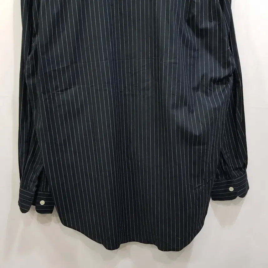 [BUNJANG] Vintage Striped Oversized Long Sleeve Shirt (Men&