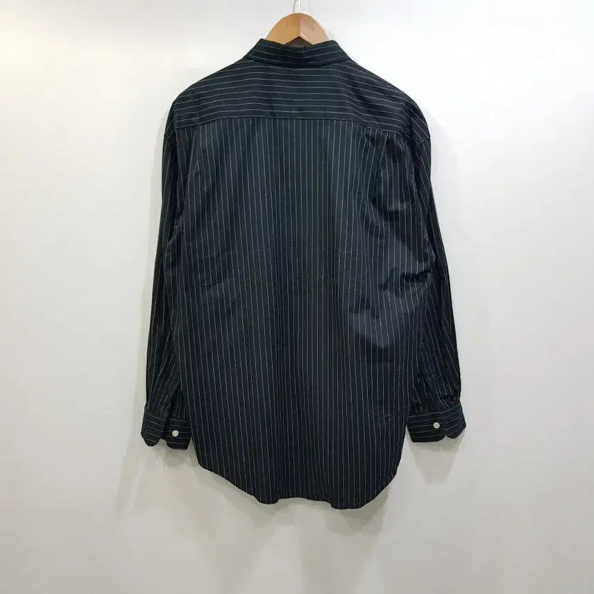 [BUNJANG] Vintage Striped Oversized Long Sleeve Shirt (Men&