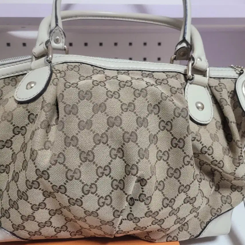 [BUNJANG] Gucci GG Logo Canvas Tote Bag Crossbody / 구찌 GG 로고 캔버스 토트백 크로스백