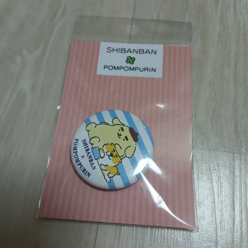[BUNJANG] Sanrio Pompompurin Shiba Inu Collaboration Can Badge Figure / 산리오 폼폼푸린 시반반 콜라보 캔뱃지 가챠 피규어