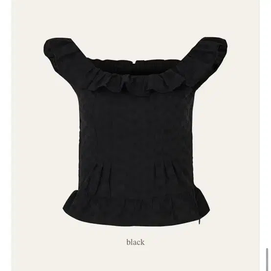 [SOLD OUT] 제니오 카밀 스모크 탑 블랙