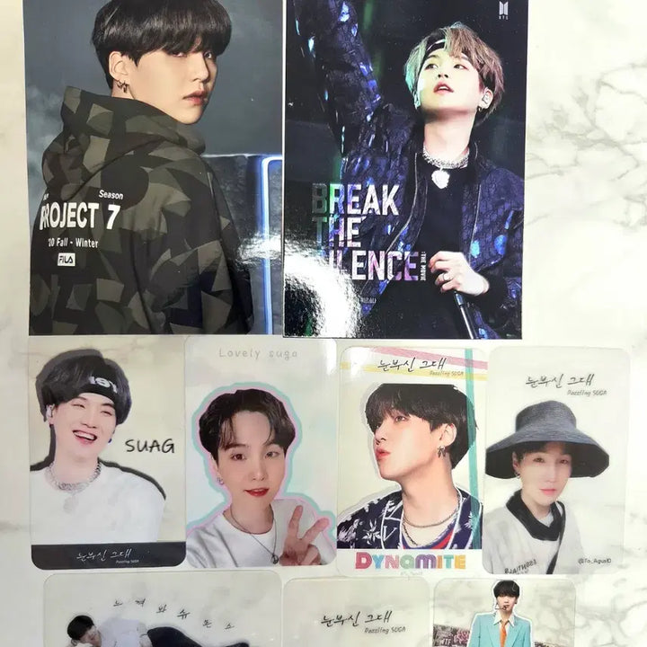 [BUNJANG] bts 방탄소년단 슈가 포토카드 굿즈 일괄 suga / *bts 방탄소년단 슈가 포토카드 굿즈 일괄 suga