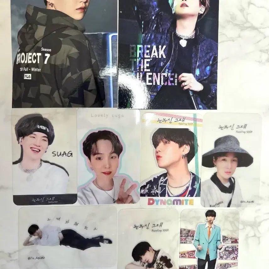 [BUNJANG] bts 방탄소년단 슈가 포토카드 굿즈 일괄 suga / *bts 방탄소년단 슈가 포토카드 굿즈 일괄 suga