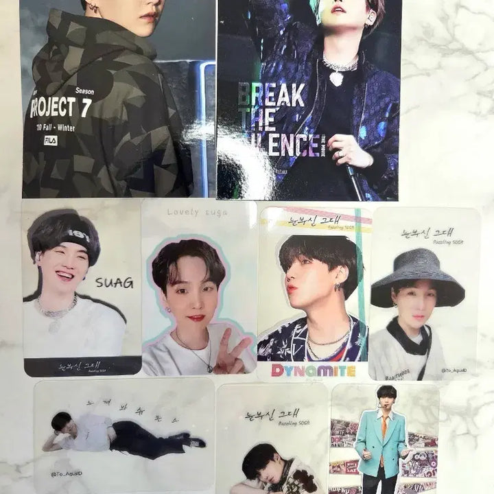 [BUNJANG] bts 방탄소년단 슈가 포토카드 굿즈 일괄 suga / *bts 방탄소년단 슈가 포토카드 굿즈 일괄 suga