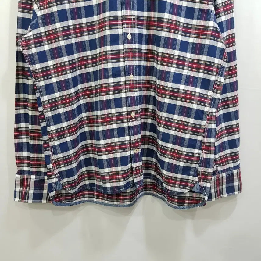 [BUNJANG] Tommy Hilfiger Embroidered Logo Check Pattern Long Sleeve Shirt Men XL / 타미힐피거 자수로고 체크 패턴 긴팔 셔츠 남XL Q179