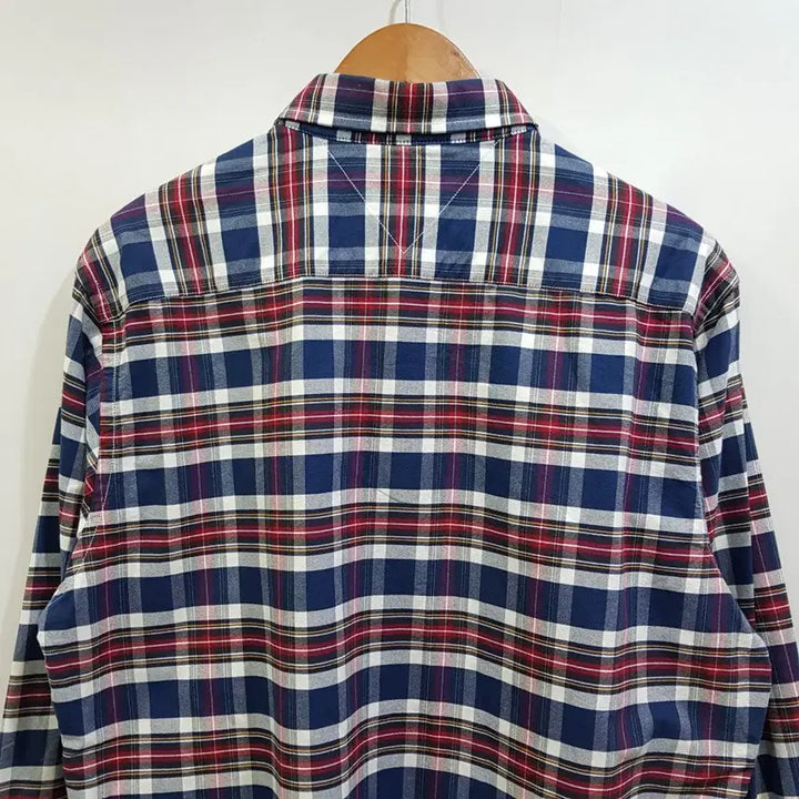 [BUNJANG] Tommy Hilfiger Embroidered Logo Check Pattern Long Sleeve Shirt Men XL / 타미힐피거 자수로고 체크 패턴 긴팔 셔츠 남XL Q179