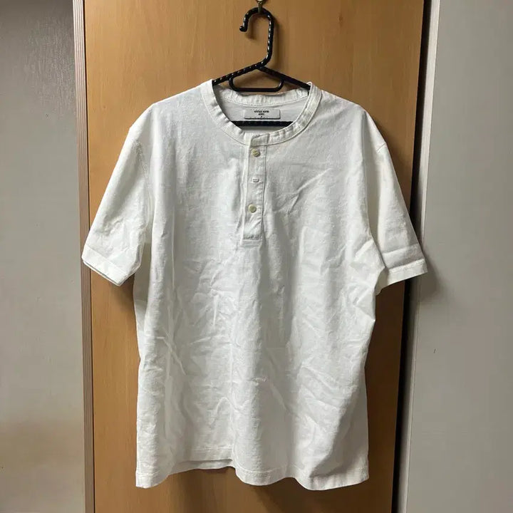 [SOLD OUT] 유니온블루 반팔 헨리넥 m사이즈 화이트