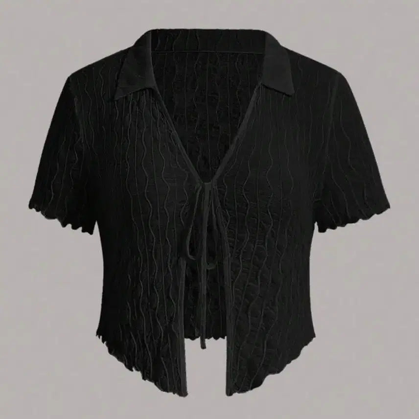 [BUNJANG] Oversized See-through Cardigan / 빅사이즈 반팔 가디건