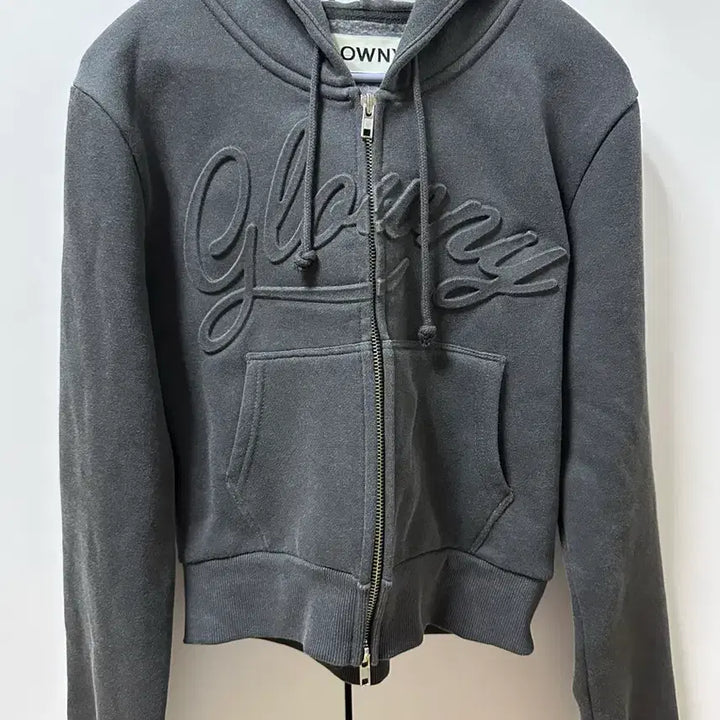 [BUNJANG] GLOWNY Fleece Hoodie Gray / GLOWNY 글로니 기모 후드집업 그레이