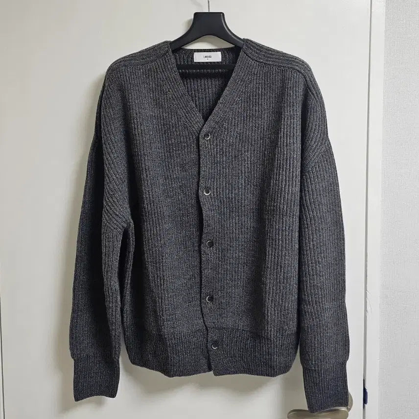 [BUNJANG] Elmood Brook Tweed Cardigan Gray Size 48 / 엘무드 브룩 니트 가디건 트위드 그레이 그레이 사이즈 48