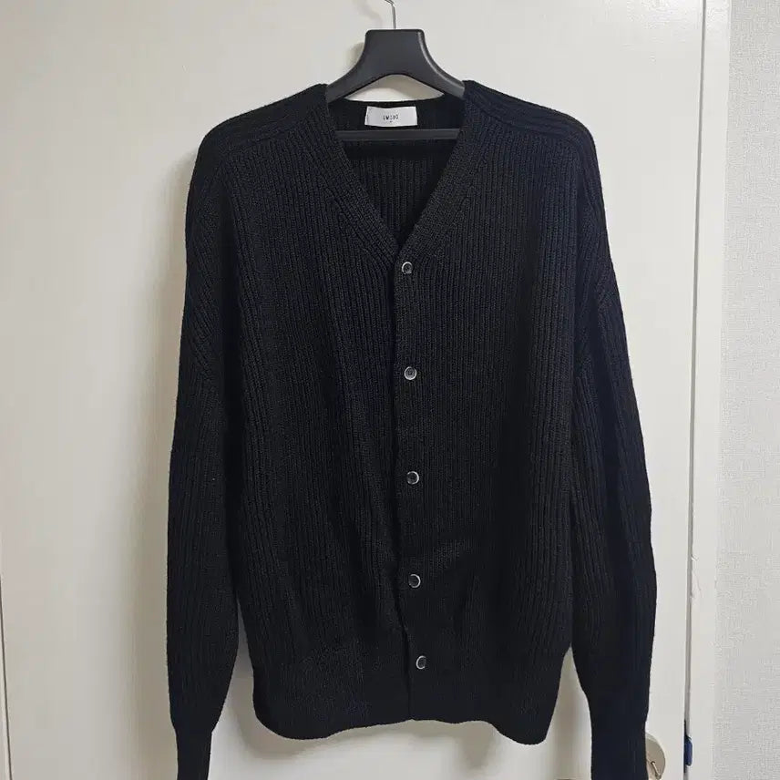 [BUNJANG] Elmood Brook Knit Cardigan - Black, Size 48 / 엘무드 브룩 니트 가디건 블랙 사이즈 48