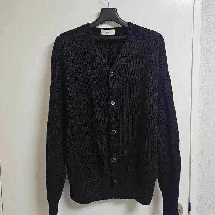 [BUNJANG] Elmood Brook Knit Cardigan - Black, Size 48 / 엘무드 브룩 니트 가디건 블랙 사이즈 48