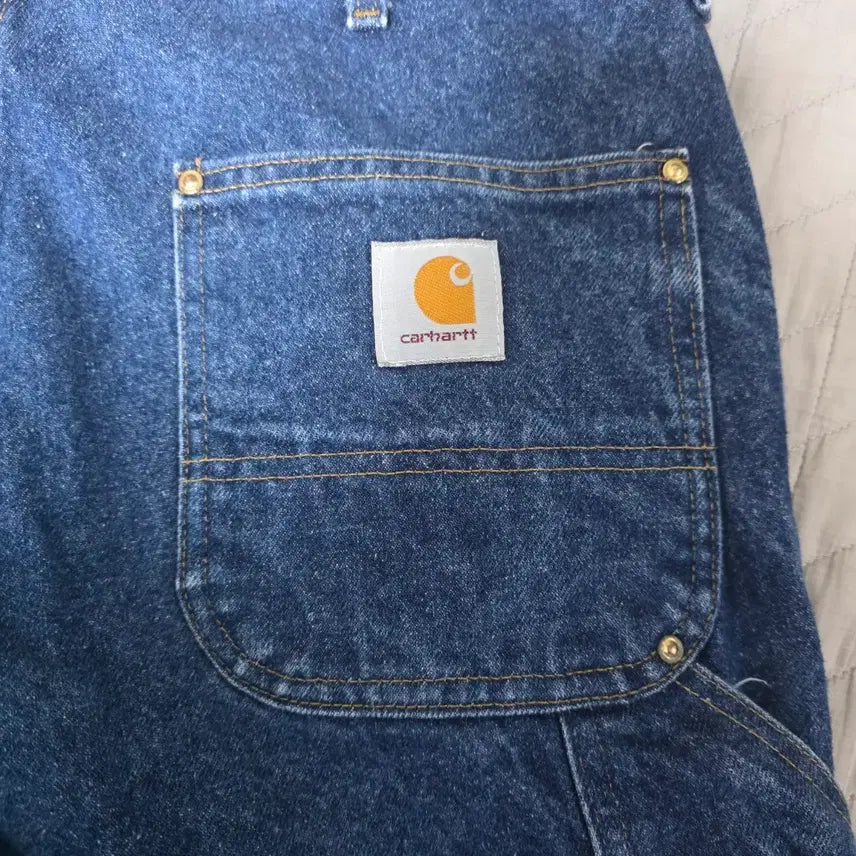 [BUNJANG] Carhartt Double Knee Denim Pants / [38X30] 90s 칼하트  더블니 바람개비택 데님팬츠 @ B-23