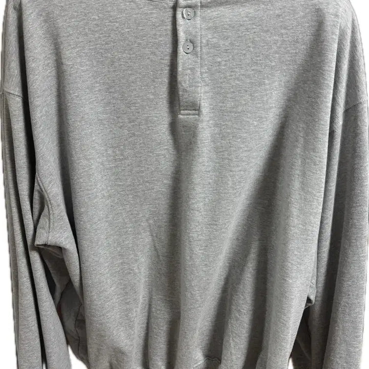 [BUNJANG] Sido Henley Neck Sweatshirt Gray / 시도 헨리넥 스웻셔츠 그레이 3