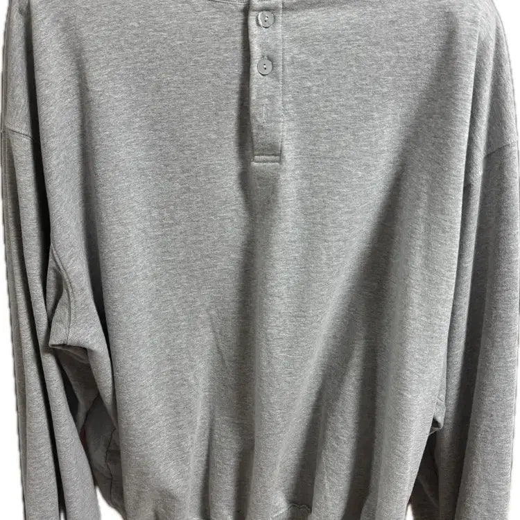 [BUNJANG] Sido Henley Neck Sweatshirt Gray / 시도 헨리넥 스웻셔츠 그레이 3